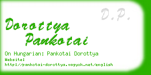 dorottya pankotai business card